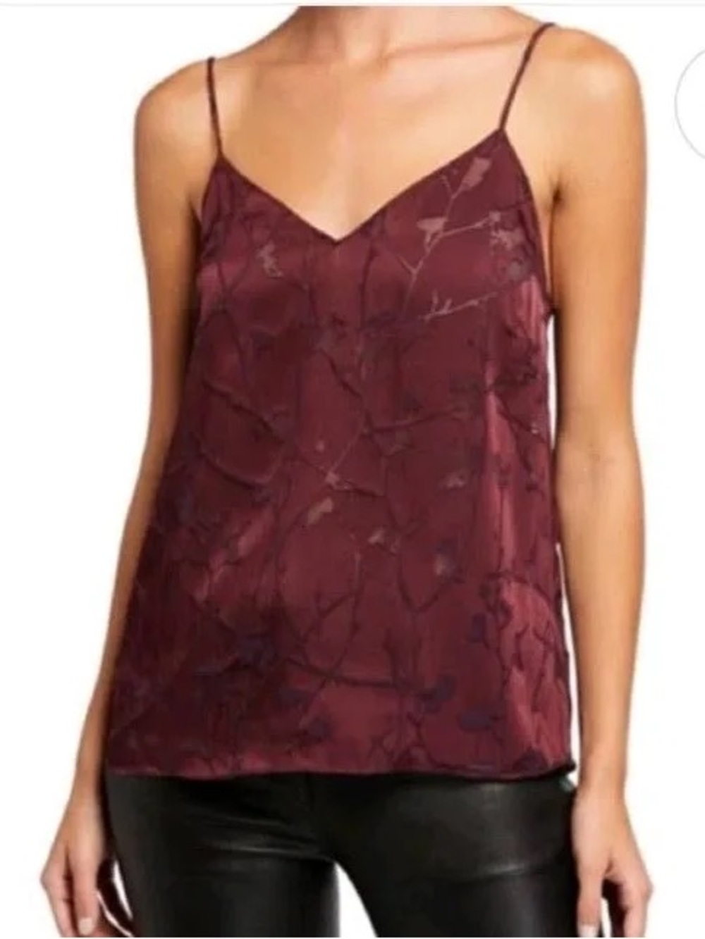 NWT Women’s Rag & Bone Astrid Silk Cami in Black Cherry size Medium